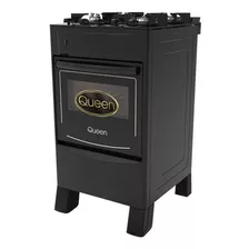 Cocina Queen Super Gas 4h Mesada Vidrio Negro