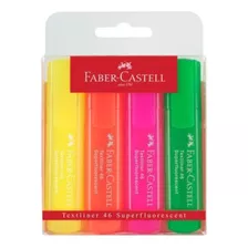 Set 4 Marcadores Marcatextos Fluorescente Faber Castell Tl46