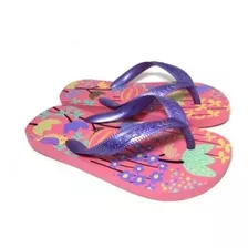 Ojotas Havaianas Kids Flores Rosa Abc Dep