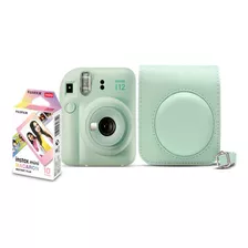 Câmera Instantânea Fujifilm Instax Kit Instax Mini 12 + 10 Films + Bolsa Mint Green