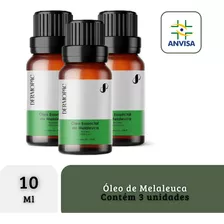 Kit 3un Oleo Essencial De Melaleuca Tea Tree 100% Puro 10ml