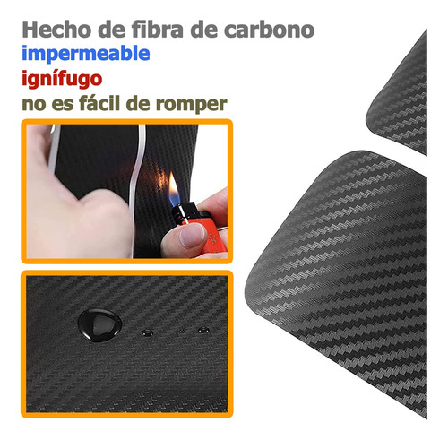 Cinta Protectora Carbon Fiber Embellecedora Estribos De Auto Foto 4