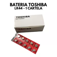1 Cartela C/ 10 Bateria Toshiba 1.5v Lr44 Ag13 Lr1154 A76