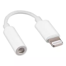 Adaptador Audifono Plug 3.5 Para iPhone Lighting Blanco