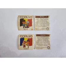 2 Figurinhas Elma Chips Copa Do Mundo 1990 Com Fundo