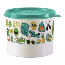 Pote Recipiente Hermético Poeme Stickers Tupperware 500 Ml.