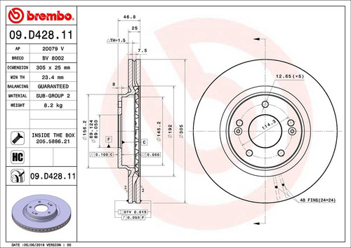 Disco Freno Para Kia Sportage Ex Tech 2020 Delantero Foto 2