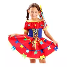 Vestido Festa Junina Infantil Vermelho