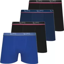 Kit 4 Cuecas Boxer Lupo Em Algodão Masculina Cotton Original