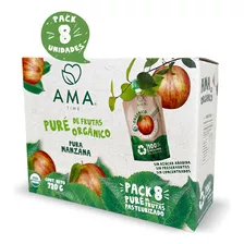 Pack 8 Purés Manzana- Compota De Fruta Orgánica