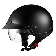 Glx Cruiser Scooter Motocicleta Medio Casco Aprobado Por