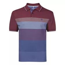 Camisa Polo Masculina Listrada Sem Bolso Vilejack Vmgp0319