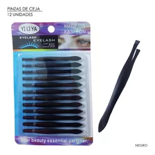 Pinza Para Cejas / Negro / 12 Unidades