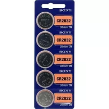 5 Baterias Pilhas Sony Cr 2032 Placa Mãe 3v Alcalina Alarme