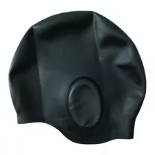 3 Touca De Natação Silicone Cobre Orelhas Cetus Preto