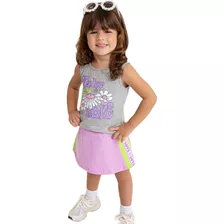 Conjunto Infantil Meninas Hrradinhos Cotton E Moletinho