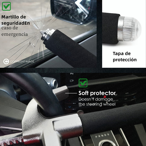 Bloqueo Universal Para Volante De Coche Jetta Bmw Golf Audi Foto 5