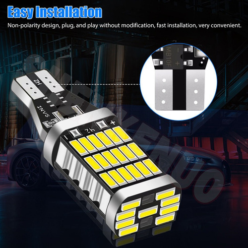 4 Pcs T15 45 Smd 921 912 6000k Combo Led Luz De Marcha Atrs Foto 5