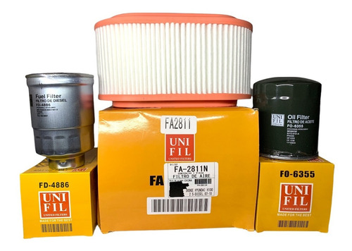 Kit Afinacin Para H100 2.5 Diesel 07-10 Aire \u0026 Aceite 15w40 Foto 3