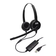 Headset Usb Voip Biauricular C/ Tubo De Voz Dh-80d - Zox