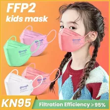 10 Máscaras 3d Infantil Boca De Peixe Kids Colorida Kn95 4d