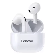 Fone De Ouvido In-ear Sem Fio Lenovo Livepods Lp40 Branco Com Luz Led