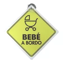 Aviso Señal Bebe A Bordo Reflectivo Ventana Carro Auto 14cm