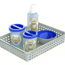 Kit Higiene Bebê Infantil Organizador Menino Plasútil