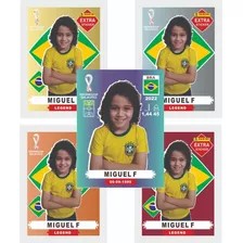 16 Figurinhas Copa 2022 Personalizada Legend Prata Bronze...