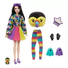 Barbie Cutie Reveal Jungle Selva Boneca Tucano Mattel Hkr00