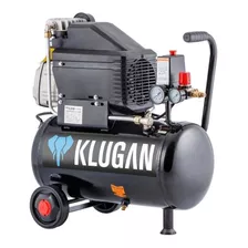 Compresor De Aire Klugan Cdm-24 C/kit Monofásico 24l 2hp 220v Negro