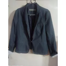 Saco Corto Blazer Zara 32 Fig Xl Es Mgrande O L Jean Azul 