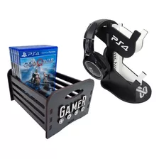 Porta Jogos, Caixa Pequena Games Porta Controles Mdf Ps4