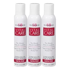 Kit 3 Vital Care Mousse Extra Volume 18 Horas -340g + Brinde