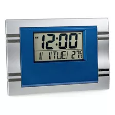 Relógio Digital Mesa Parede Azul 6605 Alarme Temperatura