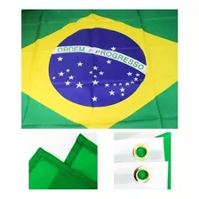 Bandeira Brasil 90 Cm X 60cm Alta Qualidade Ilhós Costurada 