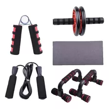 Kit Push Up Rueda Abdominal Lazo Para Saltar Set Ejercicio