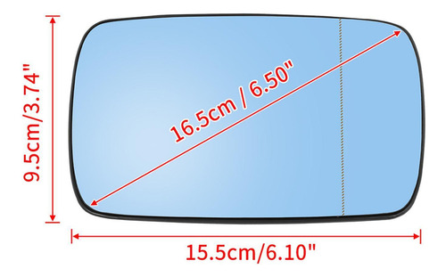Luna Espejo Azul Izq Compatible Bmw 2p  Serie3 E30 1982-1992 Foto 3