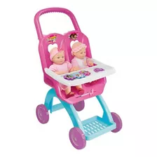 Carrinho De Boneca Duplo Infantil Rosa E Azul 229 - Lider