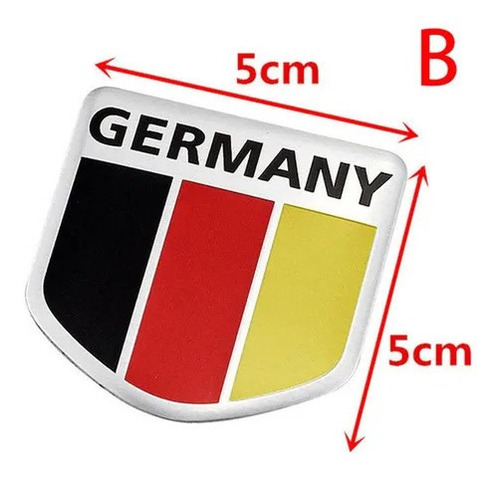 Emblema Bandera Alemania Aluminio P/ Volkswagen Audi Bmw Vw Foto 7