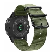 Correa Para Garmin Fenix 5x Verde Militar Smartwatch Nylon