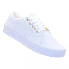 Tenis Feminino Casual Branco Leve Confortável