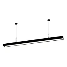 Lineal Colgante Negro 120cm 24w 4000k Luz Neutra