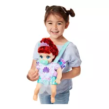 Disney Princess Ariel Baby Doll Deluxe Con Tiara, Transporti