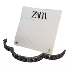 Pulsera Zara Brillantes Corazones Plateado Obscuro