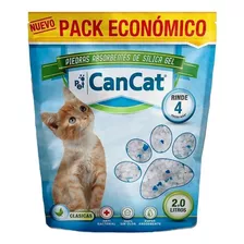 Piedras Para Gatos Sílica De Gel Neutras Clasica Cancat 2 Litros X 2kg De Peso Neto