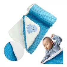 Cobija Termica Cobertor Ovejero Doble Faz Para Bebe Azul