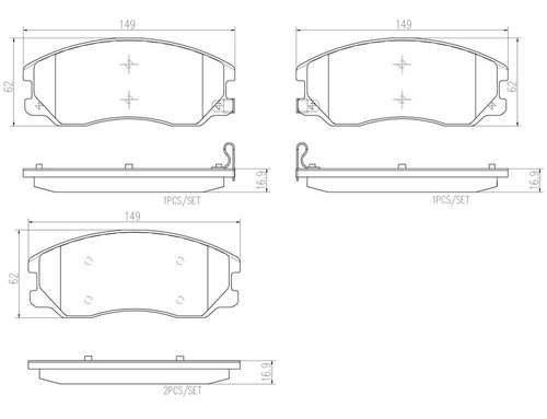 Set-4 Balatas Ceramica Delanteras Saturn Vue 2.4l L4 2008 Foto 2