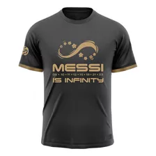 Camiseta Dorada Messi Is Infinity Conmemorativa