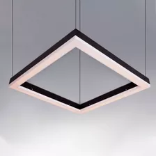 Luminária Pendente Squadra Led 46w Branco Quente Preto